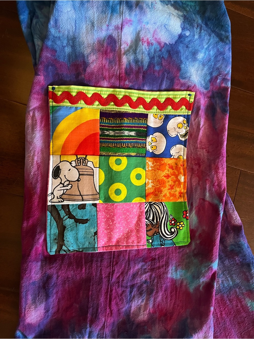 Rainbow Ice Dyed Partytime Suit with patchwork pocket for PHISH Festival 🌈⭕️🎉 - Picture 8 of 10